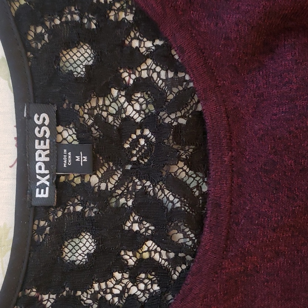 Express lace back top